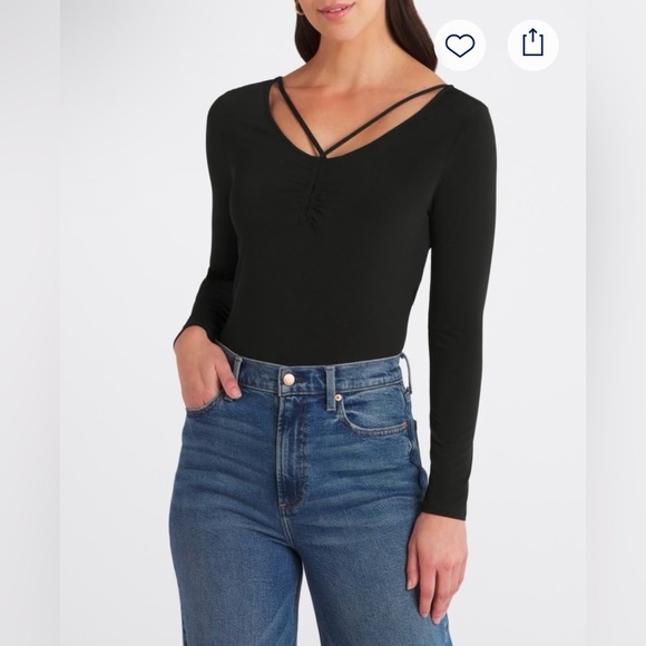 The General Good Tops - The General Good Layla Ruched Busy Knit Top NWT size L